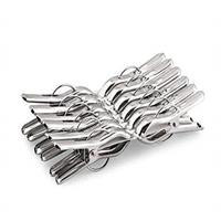 STAINLESS STEEL CLOTH CLIPS 12PCS