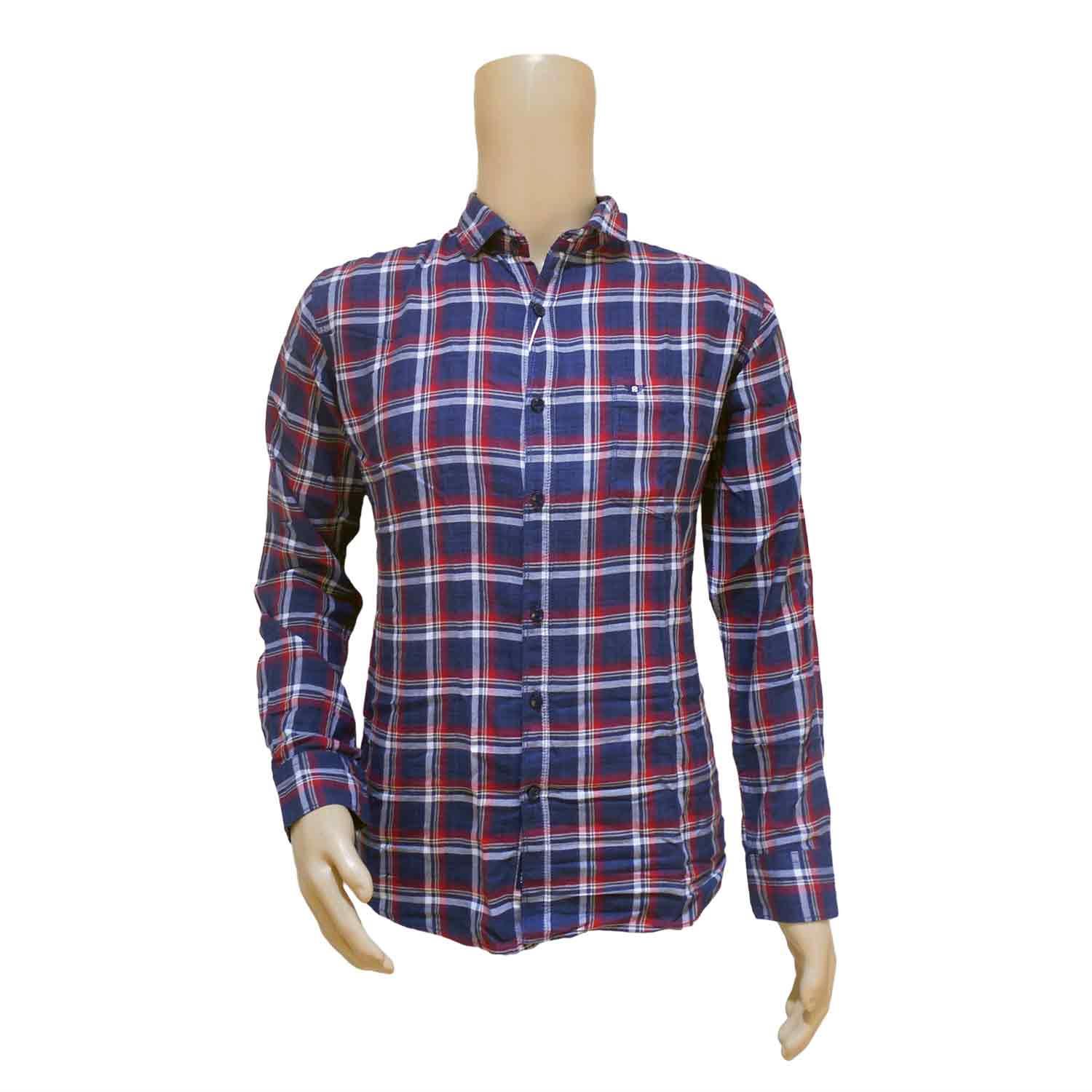 MEN'S SHIRT RED SPIRIT 2086 CHECK NAVY-RED SIZE-L