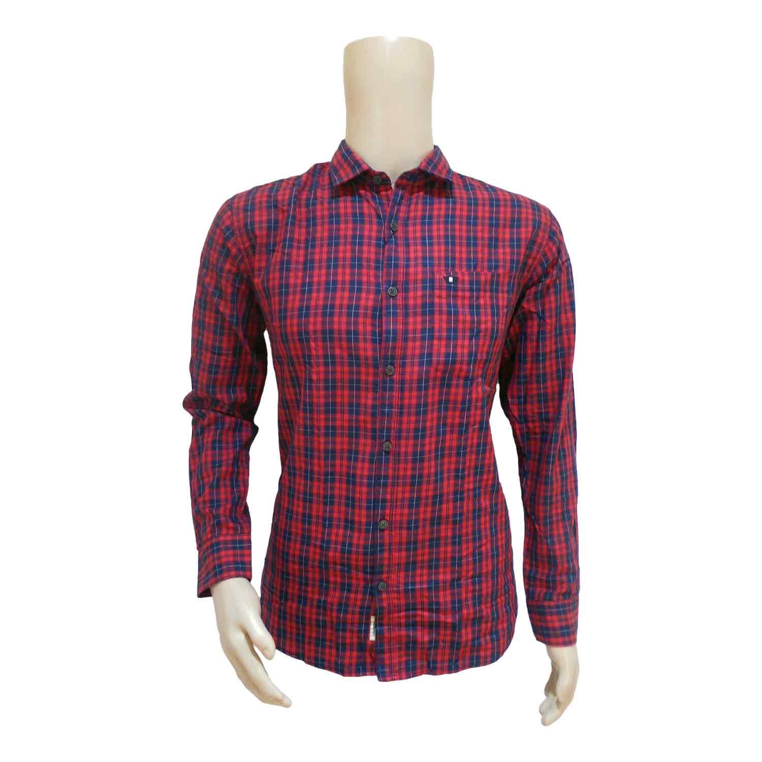 MEN'S SHIRT RED SPIRIT 2103 RED CHECK SIZE-L