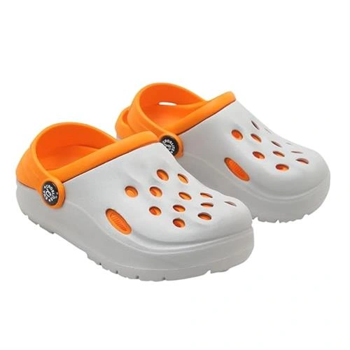 DORSON KIDS CROCS GREY ORANGE SIZE 4