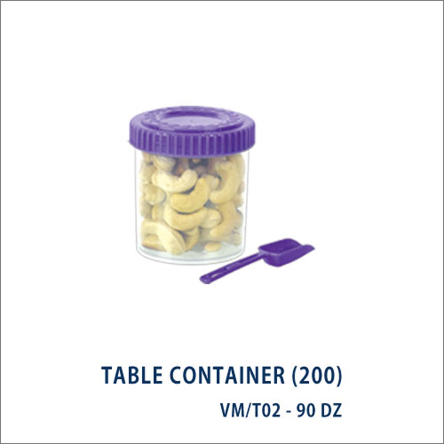 BHAWANI TABLE CONTAINER 200ML PURPLE  1PC