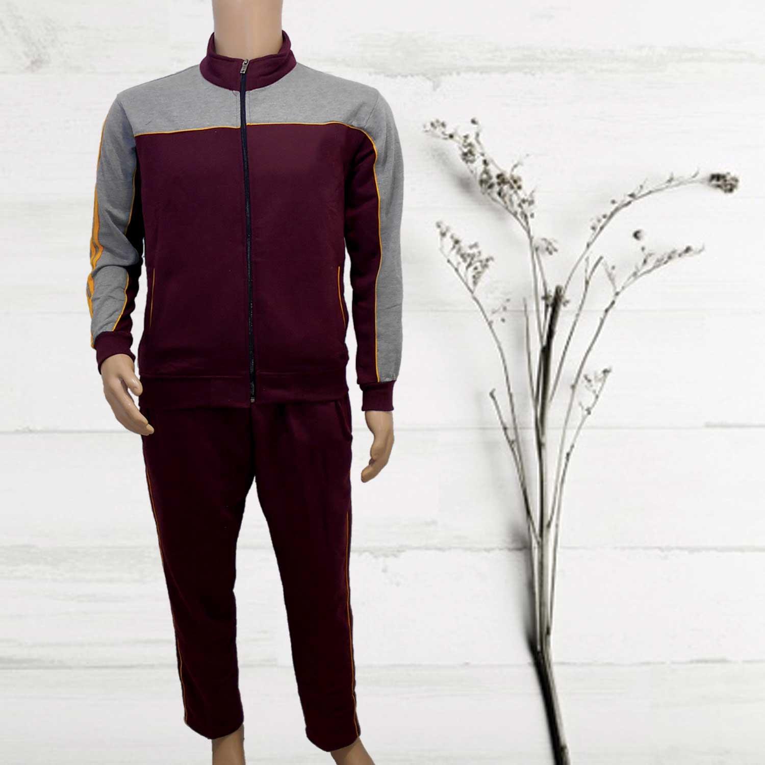MENS WINTER TRACK CHINAR SUIT MARRON SIZE-XL