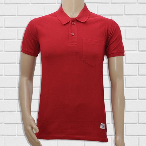 POINT7EVEN POLO T-SHIRT RED- L
