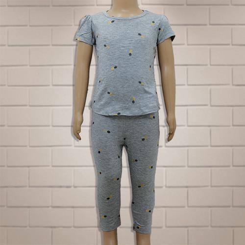 KIDS M-ONE CASUAL T-SHIRT & LOWER SET GREY- 2 Y