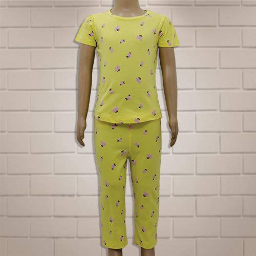 KIDS M-ONE CASUAL T-SHIRT & LOWER SET YELLOW- 1 Y