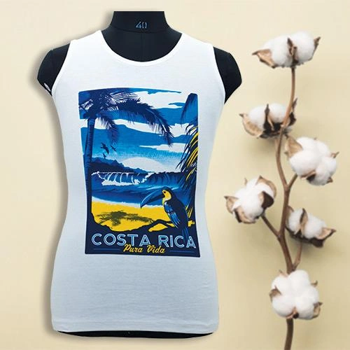JOMO COSTA RICA HALF T-SHIRT WHITE PRINTED