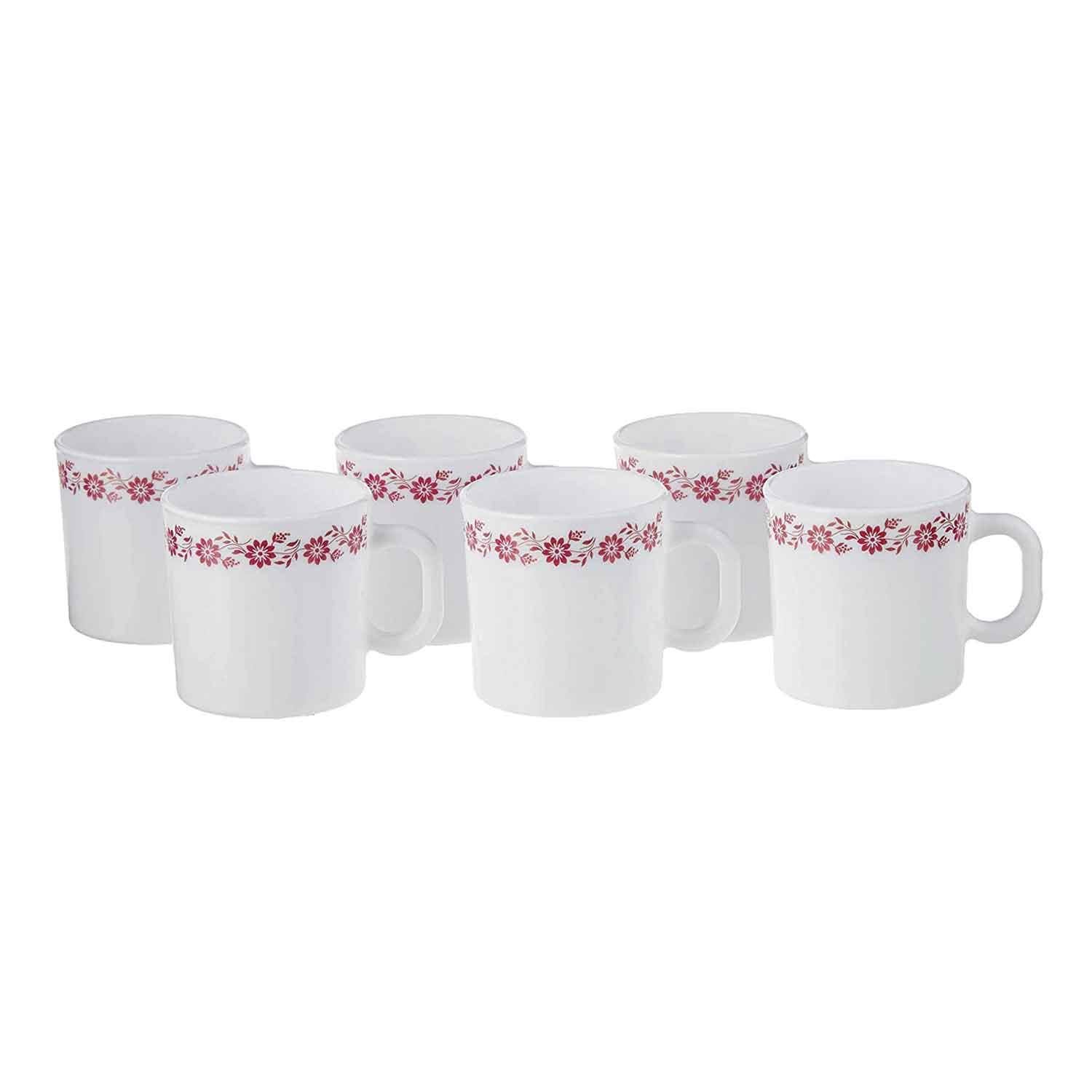 LARAH BY BOROSIL MUG SET 6PCS 18CL LILAC