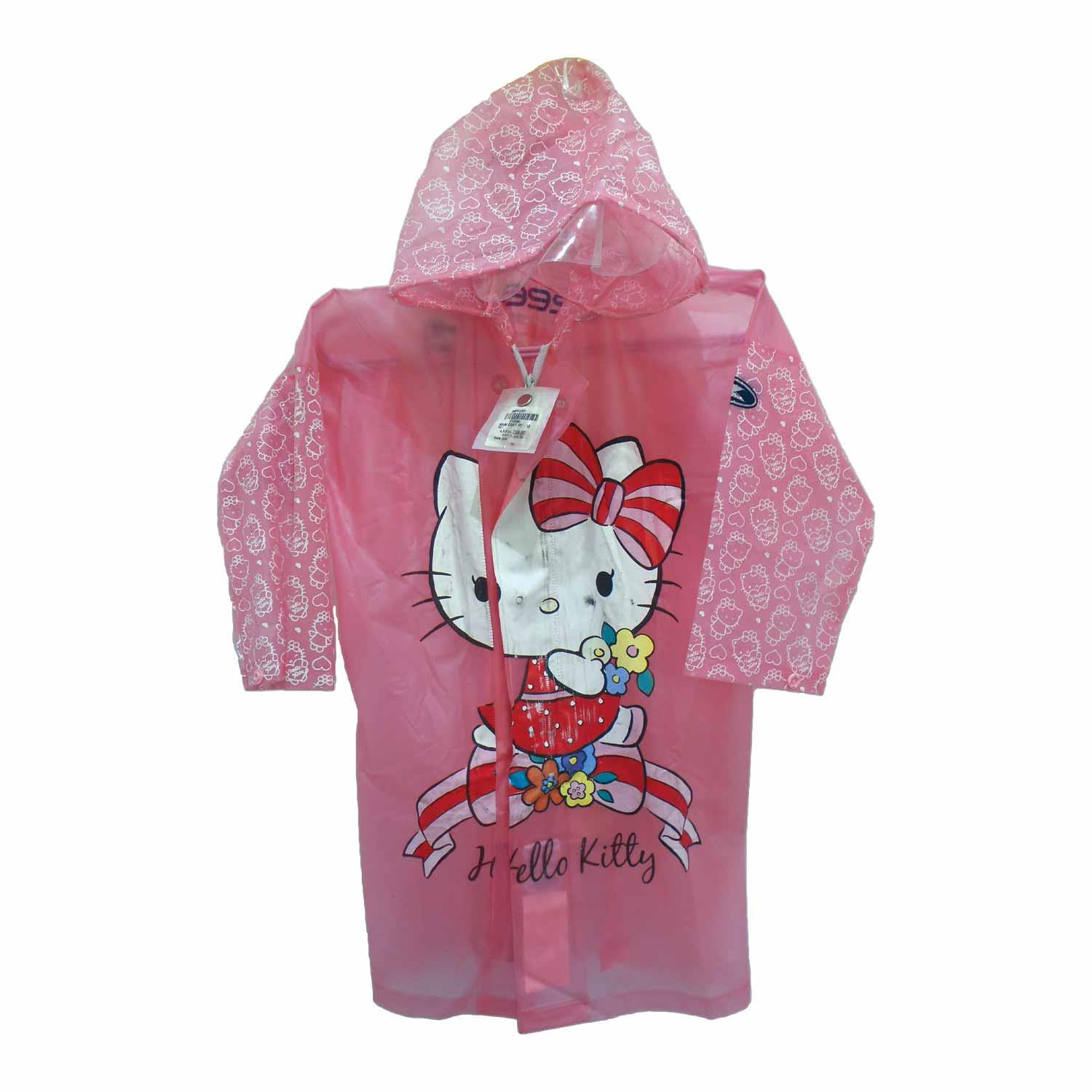 KIDS RAIN COAT HELLO KITTY PINK