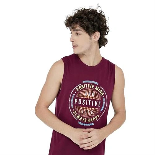INFUSE MANS T-SHIRT MAROON SIZE-M