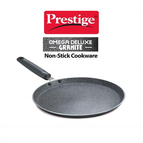 Prestige Omega Deluxe Granite Dosa Tawa, Black, 250 mm