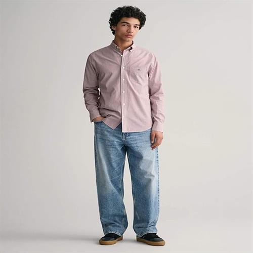 ZOOMMARK MENS SHIRT STRIPE PINK-XL