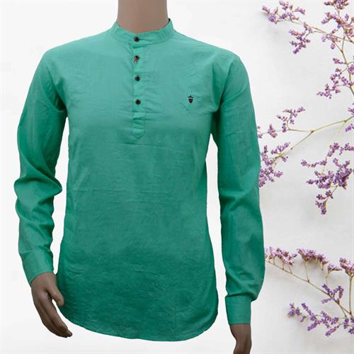 TRADE MARK SHORT KURTA GREEN-L