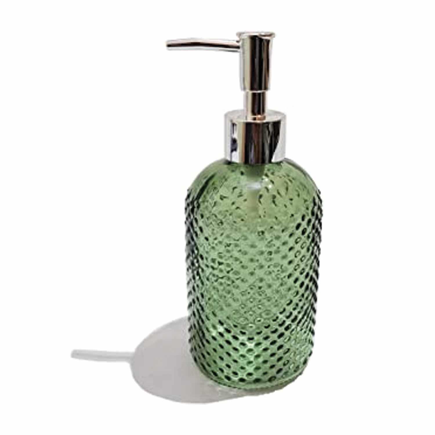 GREEN KIVVI GLASS SOAP DISPENSER 1PC