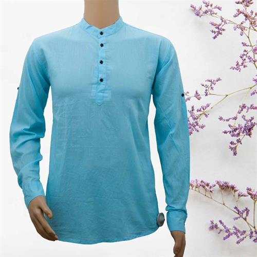 LP SHORT KURTA SKY BLUE - M