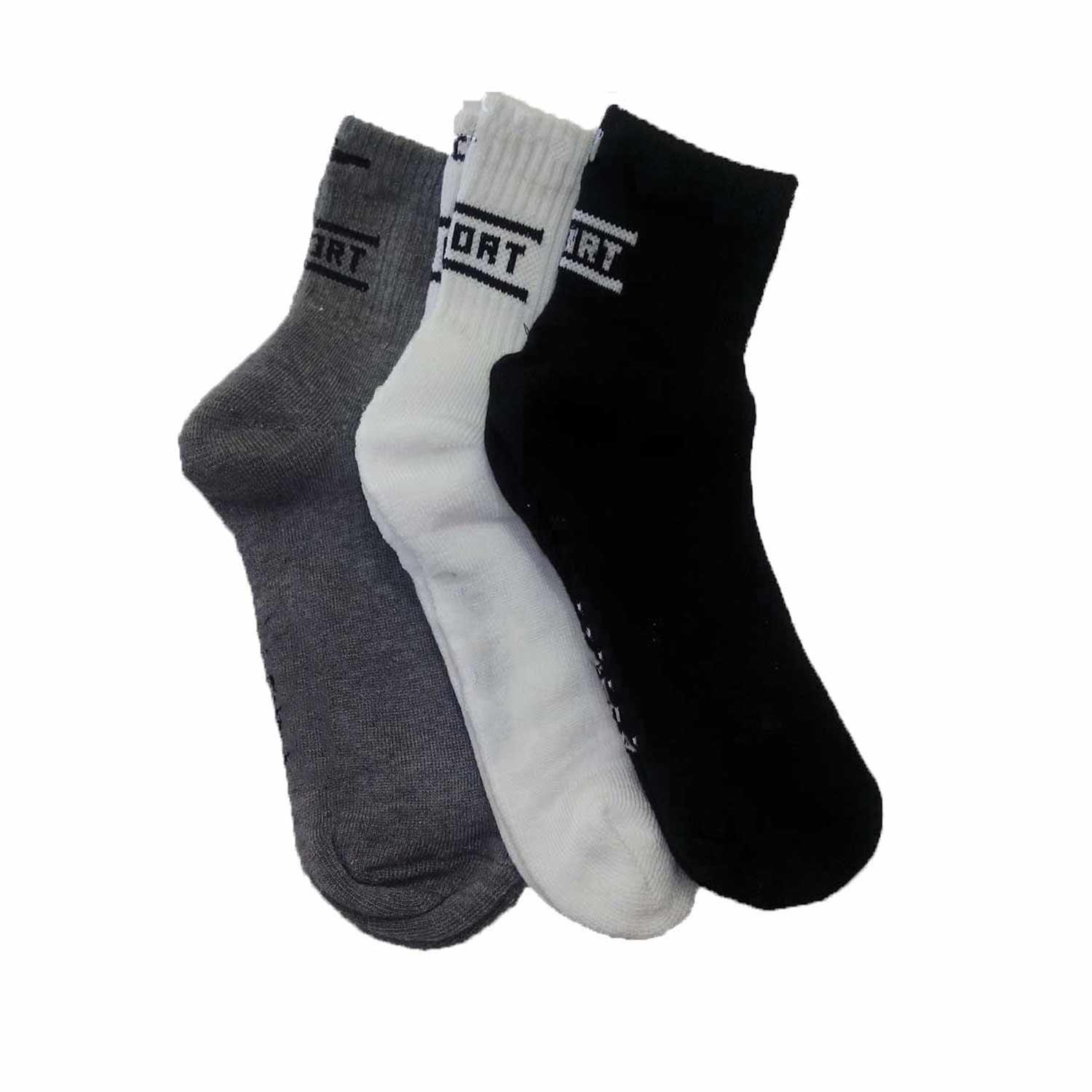 SPORT 3 PAIR ANKLE SOCKS THREE COLOR