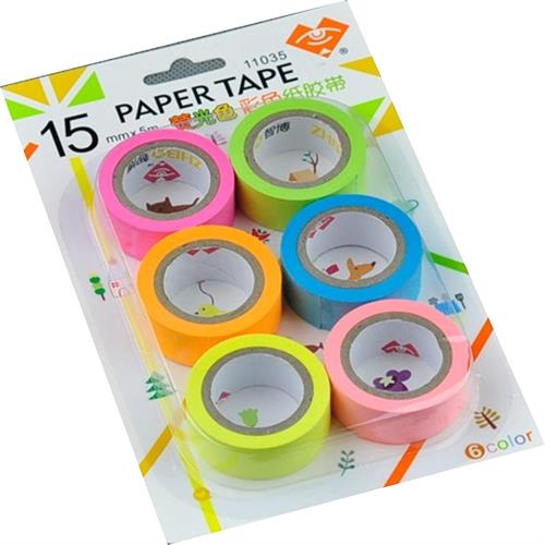COLOURFUL PAPER TAPE 6 PCS SET