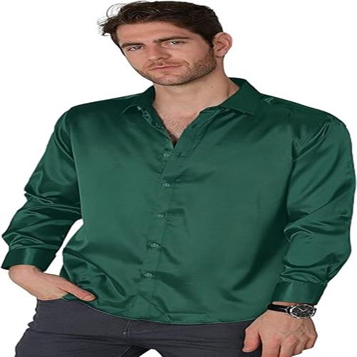 VINTAGE MENS SHIRT DARK GREEN - XXL