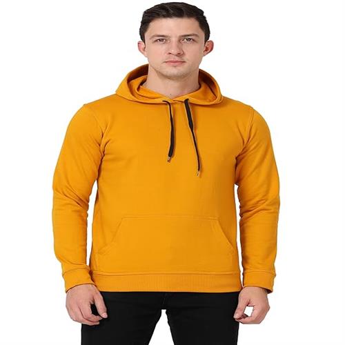 Men's Full Sleeve Hoodies Mustard Yellow L-Size