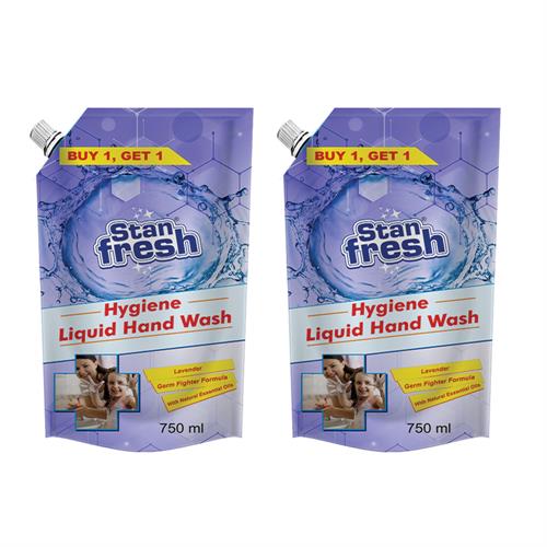 STAN FRESH LIQUID HAND WASH LAVENDER 750 ML- BUY1 GET1