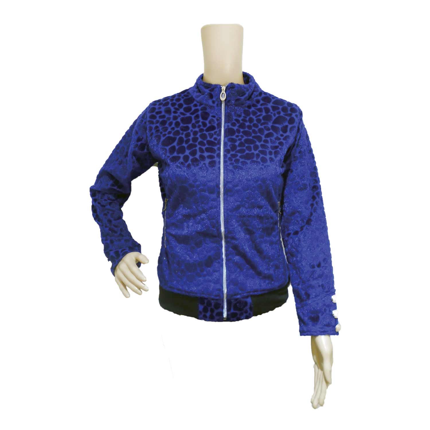 LADIE'S MISFIT JACKET VELVET BLUE