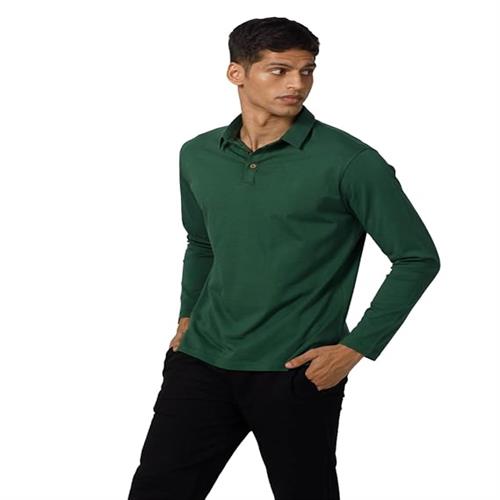 OTB MENS T-SHIRT FULL SLEEV DARK GREEN-M