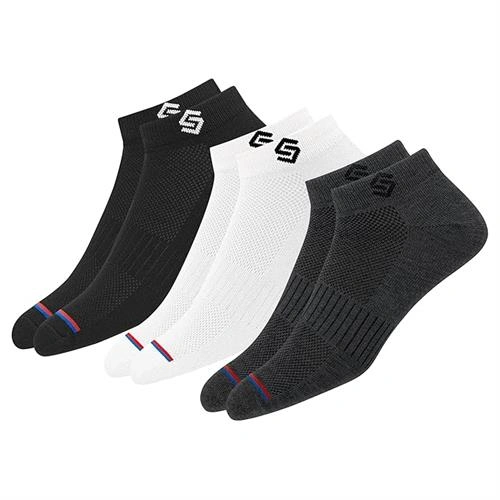 Men Ankle Length Athletic Socks, Multicolor, Pack of 3