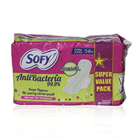SOFY ANTI-BACTARIA XL WINGS SANITARY PAD 54PD
