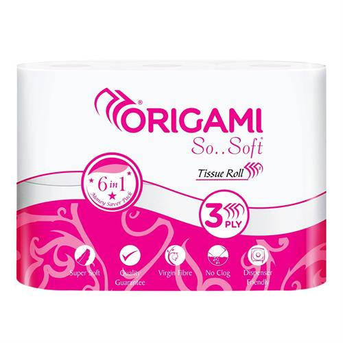 ORIGAMI SO SOFT TISSUE ROLL 3PLY
