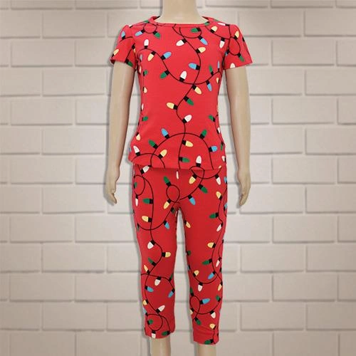 KIDS M-ONE CASUAL T-SHIRT & LOWER SET RED- 1 Y