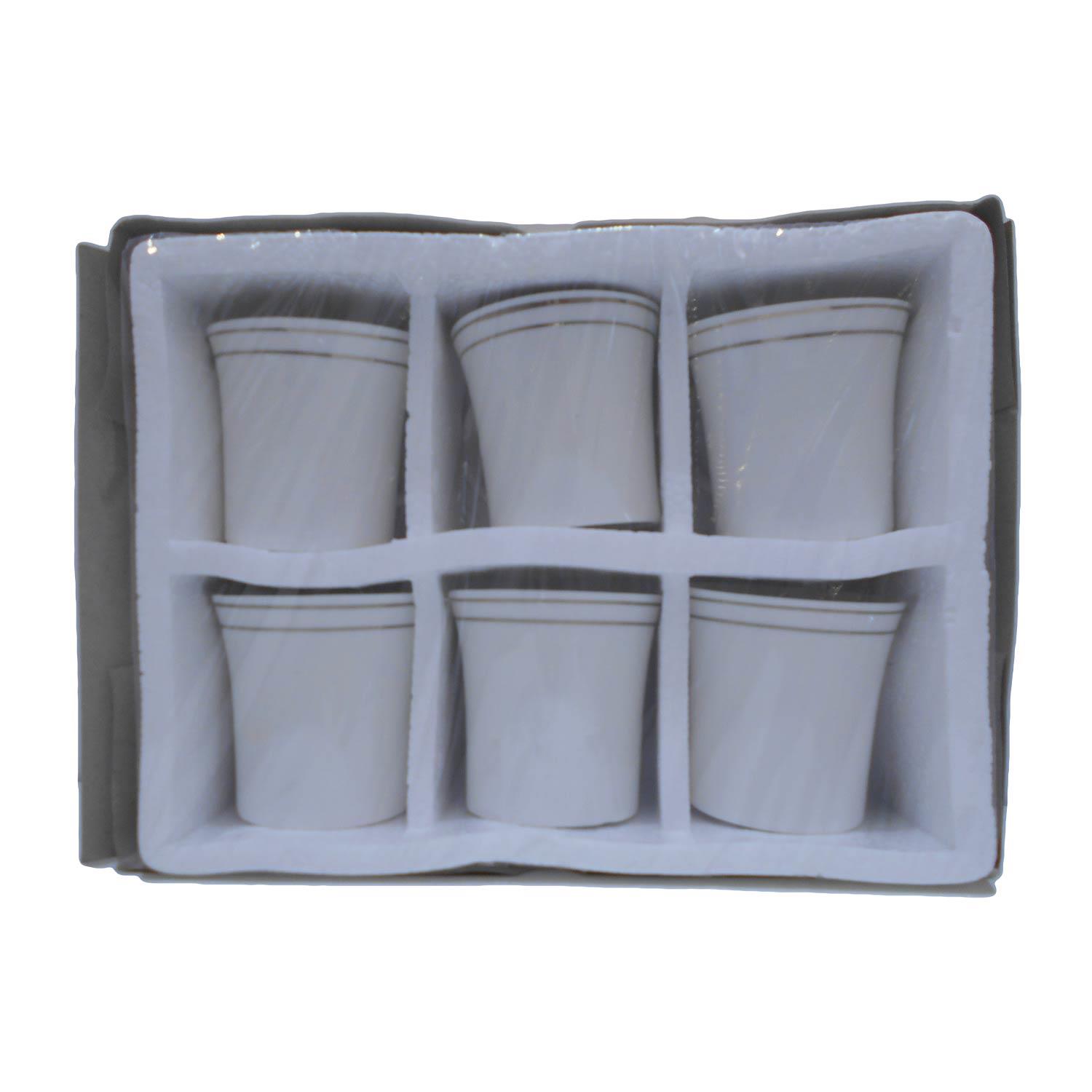 SANCY CUP SET 1 WHITE SET OF 6 PCS