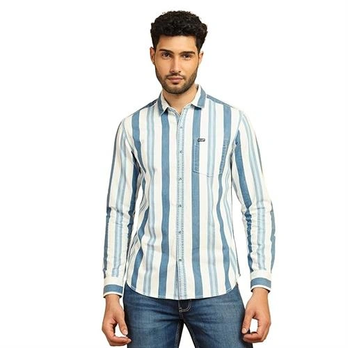 ZOOM MARK STRIPED SHIRT - XL