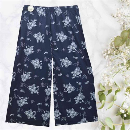 PLAZO PARIS - NAVY BLUE PRINTED - XL