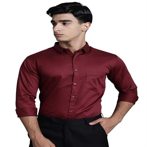 VINTAGE MENS MAROON SHIRT-M