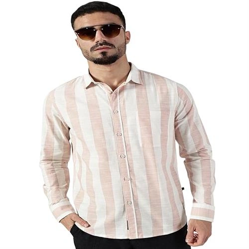 ZOOM MARK SHIRT/PINK WHITE-XL