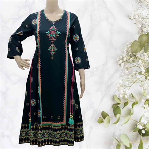 SHREE FROCK KURTI BLACK- M