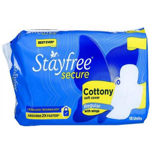 STAYFREE SECURE XL COTTONY COMFORT 18PAD
