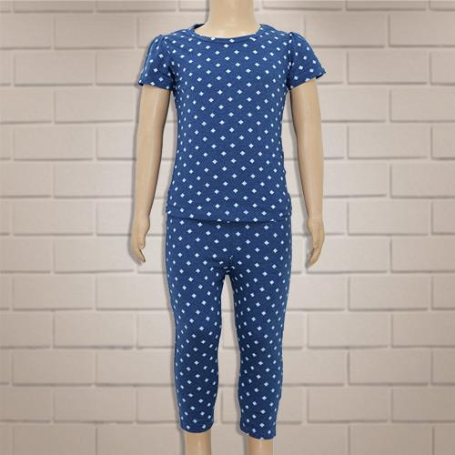 KIDS M-ONE CASUAL T-SHIRT & LOWER SET DARK BLUE - 1 Y