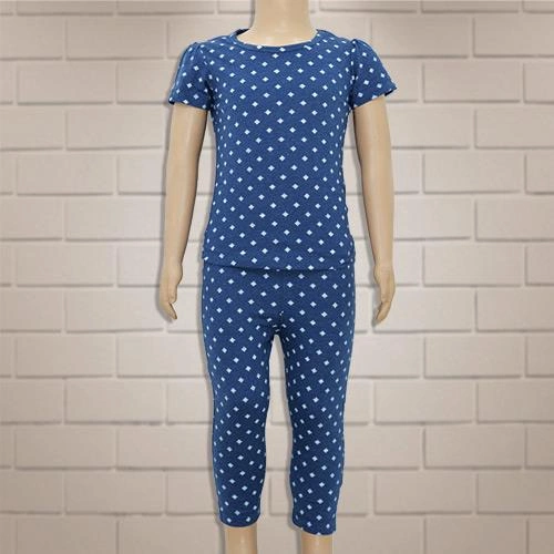 KIDS M-ONE CASUAL T-SHIRT & LOWER SET DARK BLUE - 1 Y