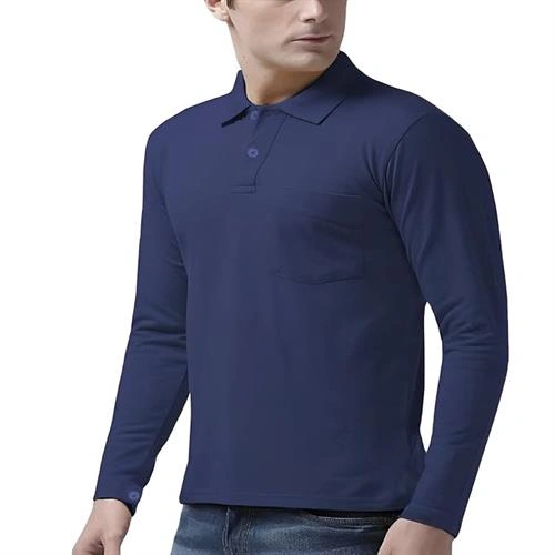 INDICA MENS T-SHIRT FULL SLEEVS BLUE - XL