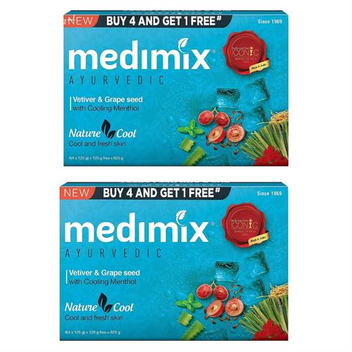 MEDIMIX NATURE COOL SOAP 4*75GM