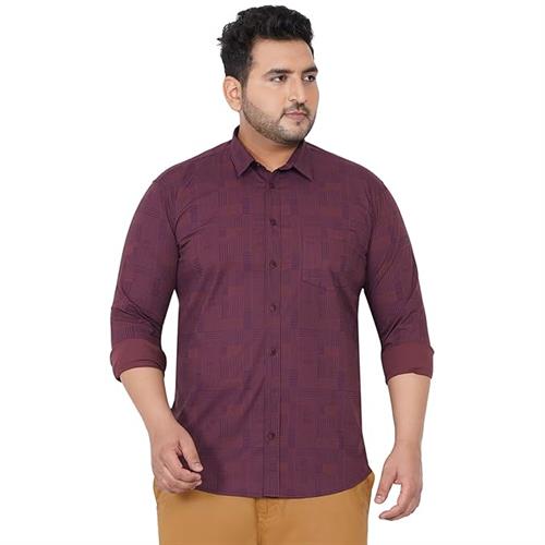 LONDON FOX MENS SHIRT MAROON - XL