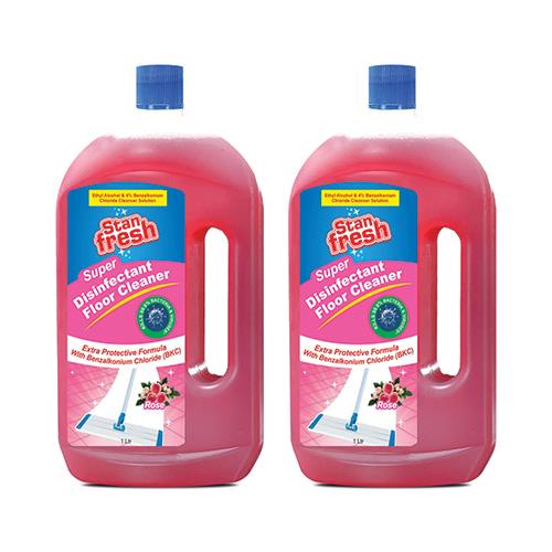 Stanfresh Super Disinfectant Floor Cleaner - Rose 1ltr- Buy1-Get1