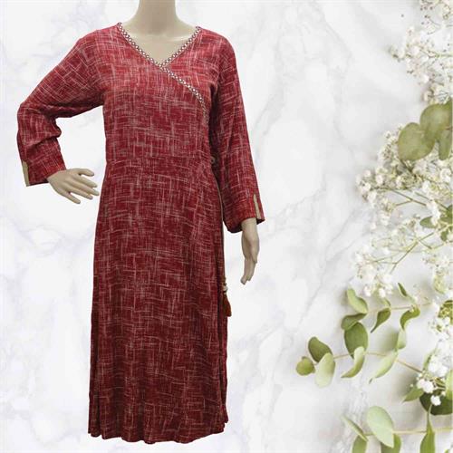 SHREE FROCK KURTI RED- XL