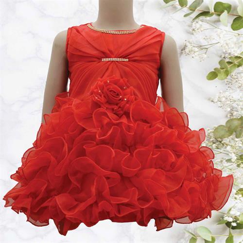 CREATION GIRLS FROCK RED- 20